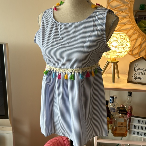 Striped Blouse with Tassels - Picture 5 of 5